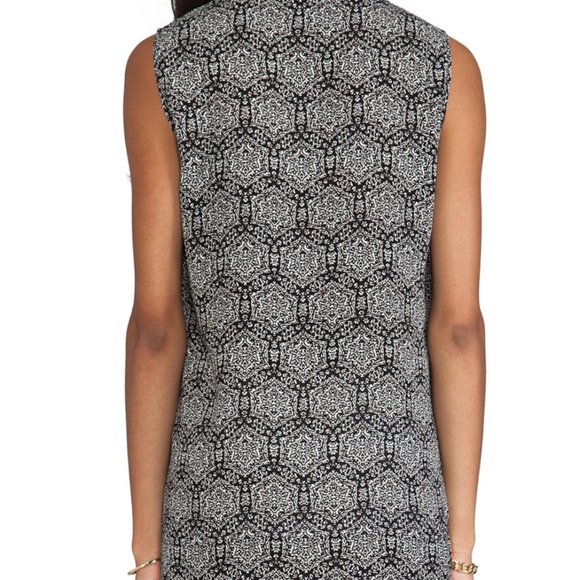 BCBGMAXAZRIA "Meaghan" High-Low Tank in Black Combo, Size S - Picture 12 of 14